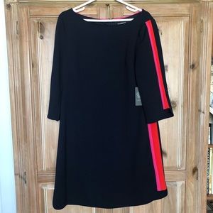 Vince Camuto Navy Dress w/ Striped Sleeves (NWT)